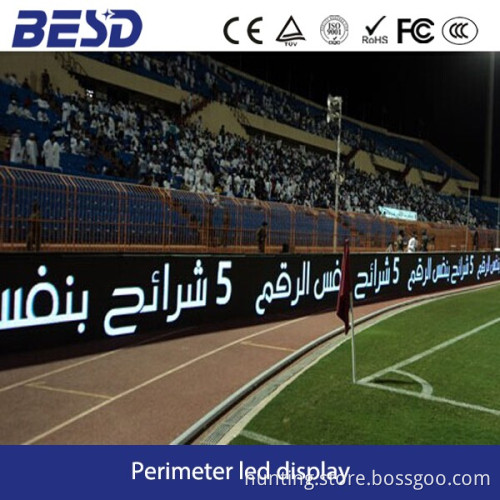 Waterphoof P10 Perimeter full color LED screen Display for world cup/football game /NBA stadium LED billboard